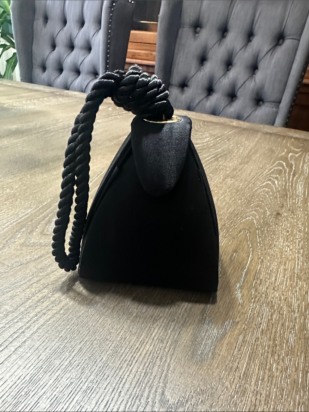 Elegant Black Evening Wristlet Bag